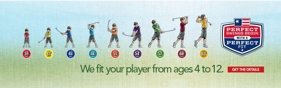 US Kids Golf - Fitting players from 4 to 12 years