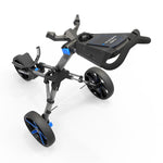 Powakaddy Micra Push Trolley - Gunmetal with Blue Trim