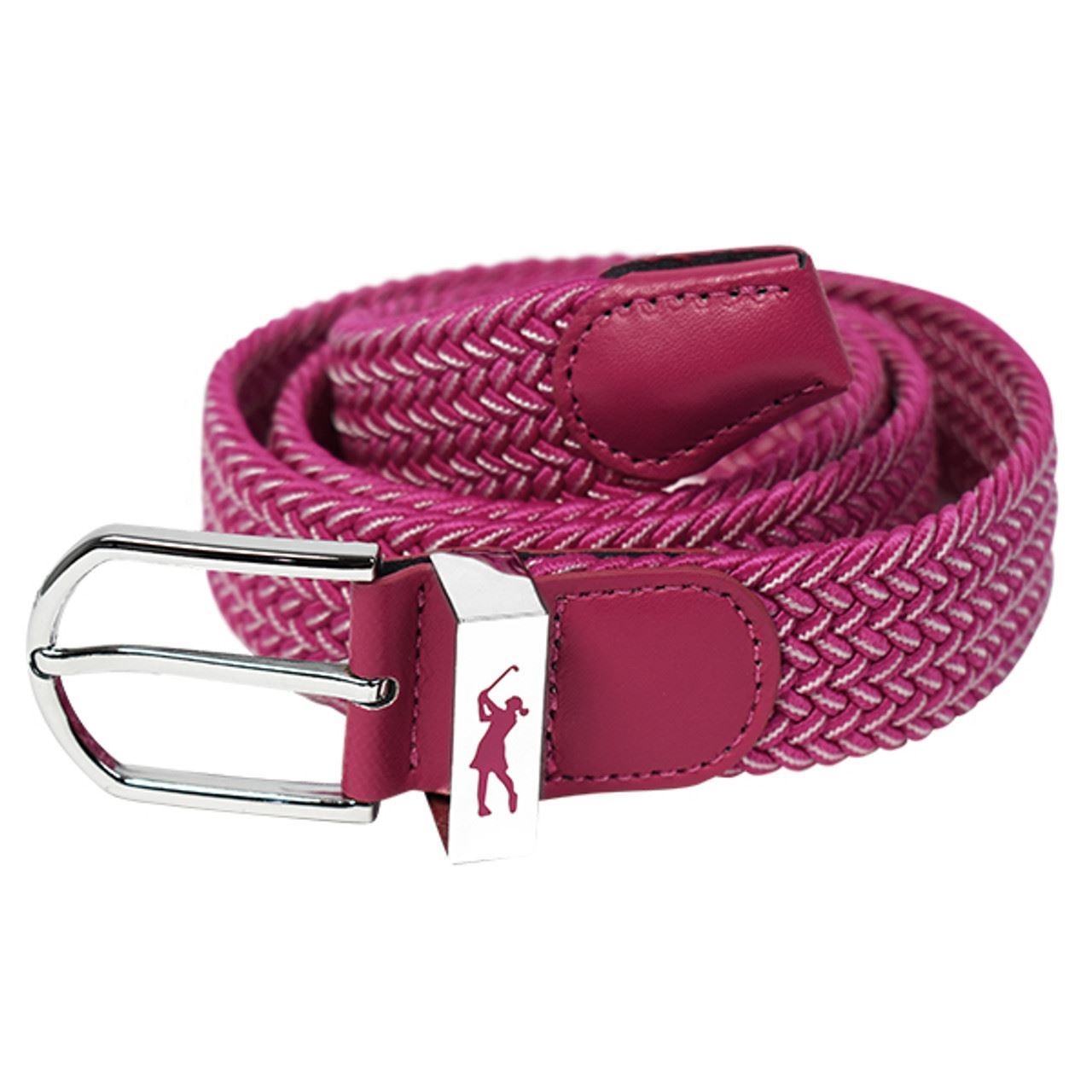 Surprize Shop Ladies Stretch Webbing Golf Belt - Pink