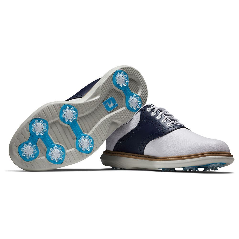 FootJoy Mens FJ Traditions Golf Shoes - 57899 - White/Navy SALE