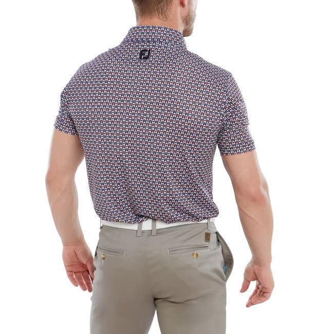 FootJoy Mens Half Moon Geo Lisle Polo Shirt - 80012