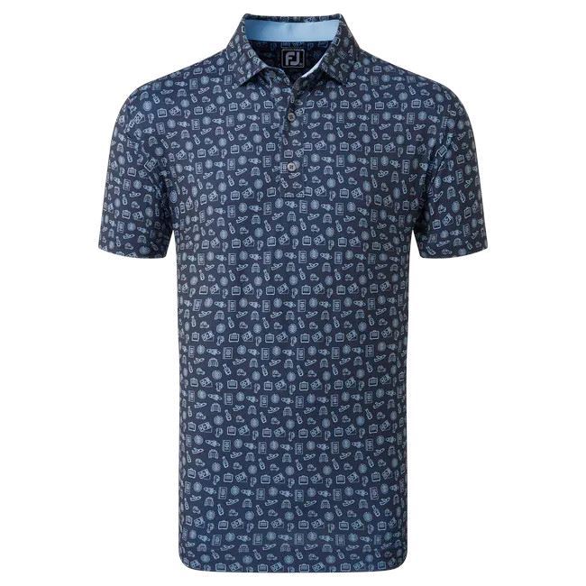 FootJoy Mens Travel Print Lisle Polo Shirt - 80047