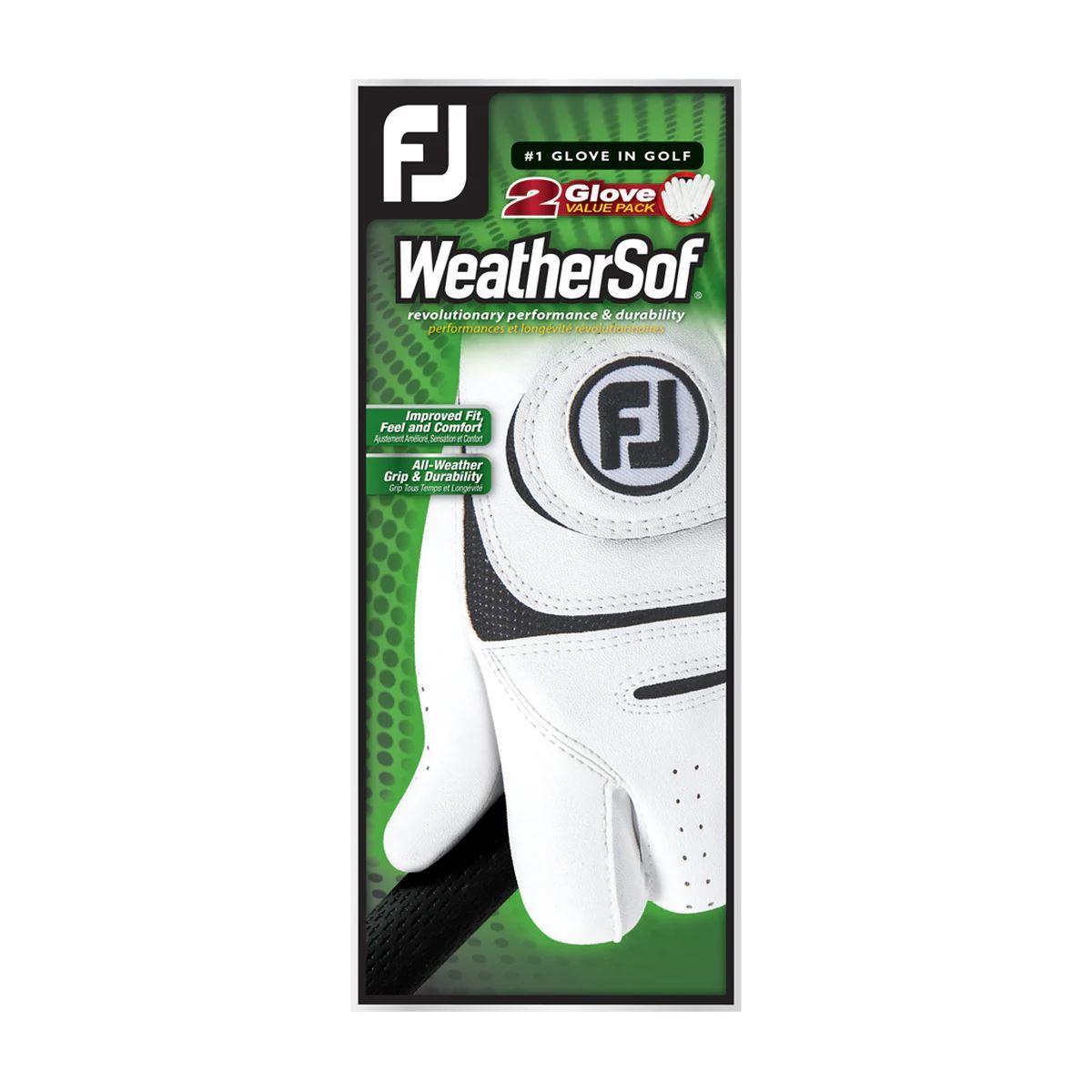 FootJoy Mens WeatherSof Golf Glove - 2 Pack