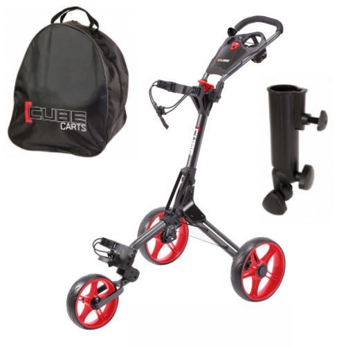 Sky Max Cube Push Trolley - Charcoal/Red Charcoal/Red