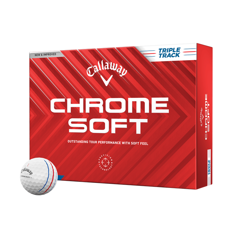 Callaway Chrome Soft Triple Track Golf Balls (Multi Buy) 2024 White
