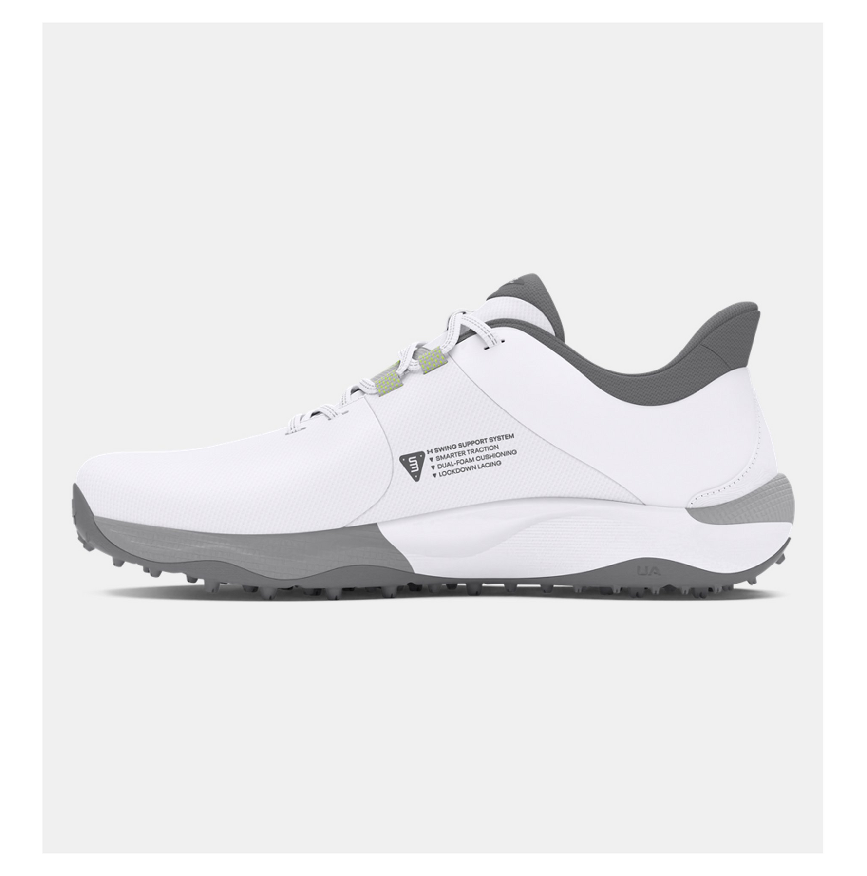 Under Armour Mens UA Drive Pro SL Wide Golf Shoes White