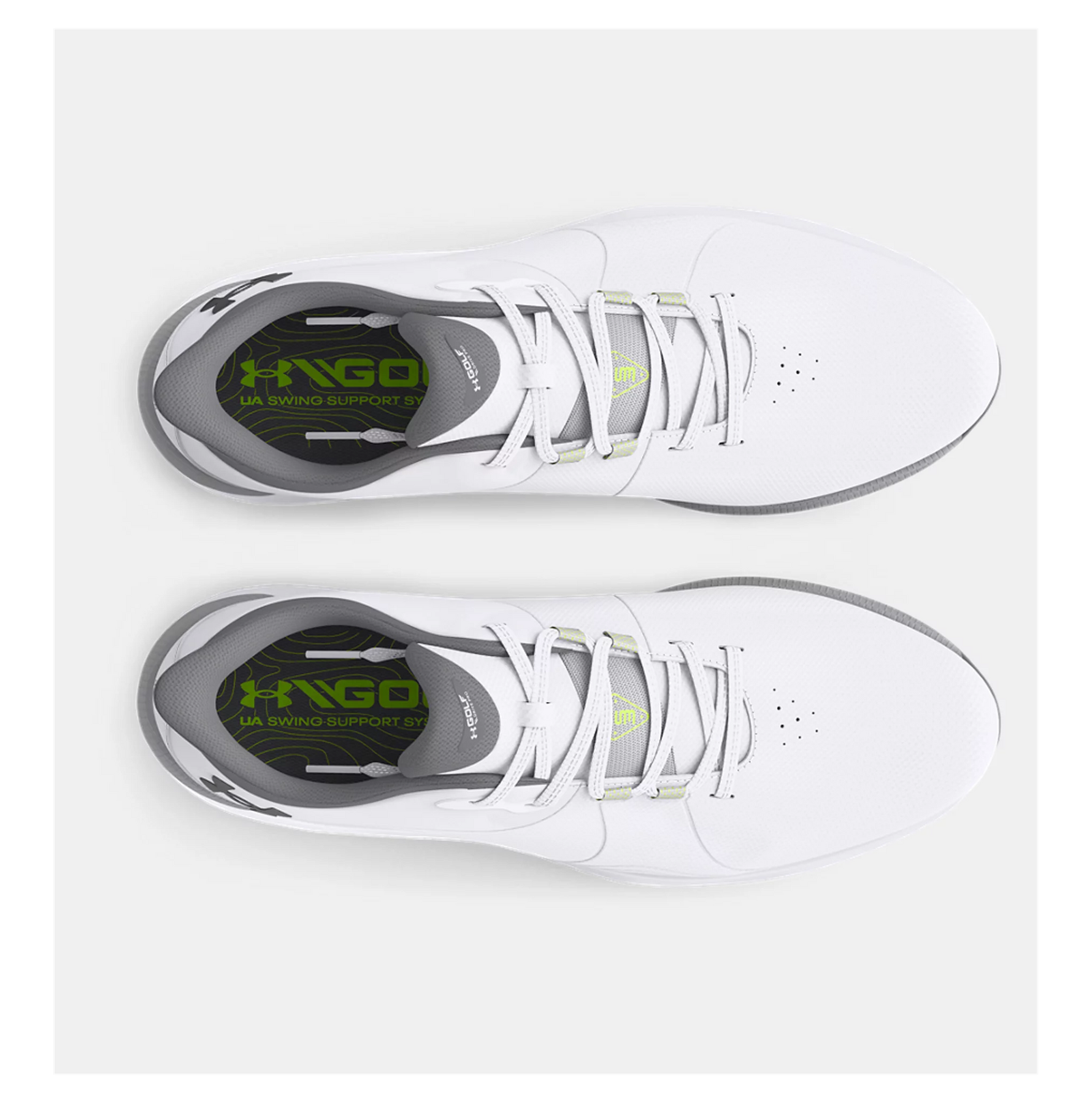 Under Armour Mens UA Drive Pro SL Wide Golf Shoes White