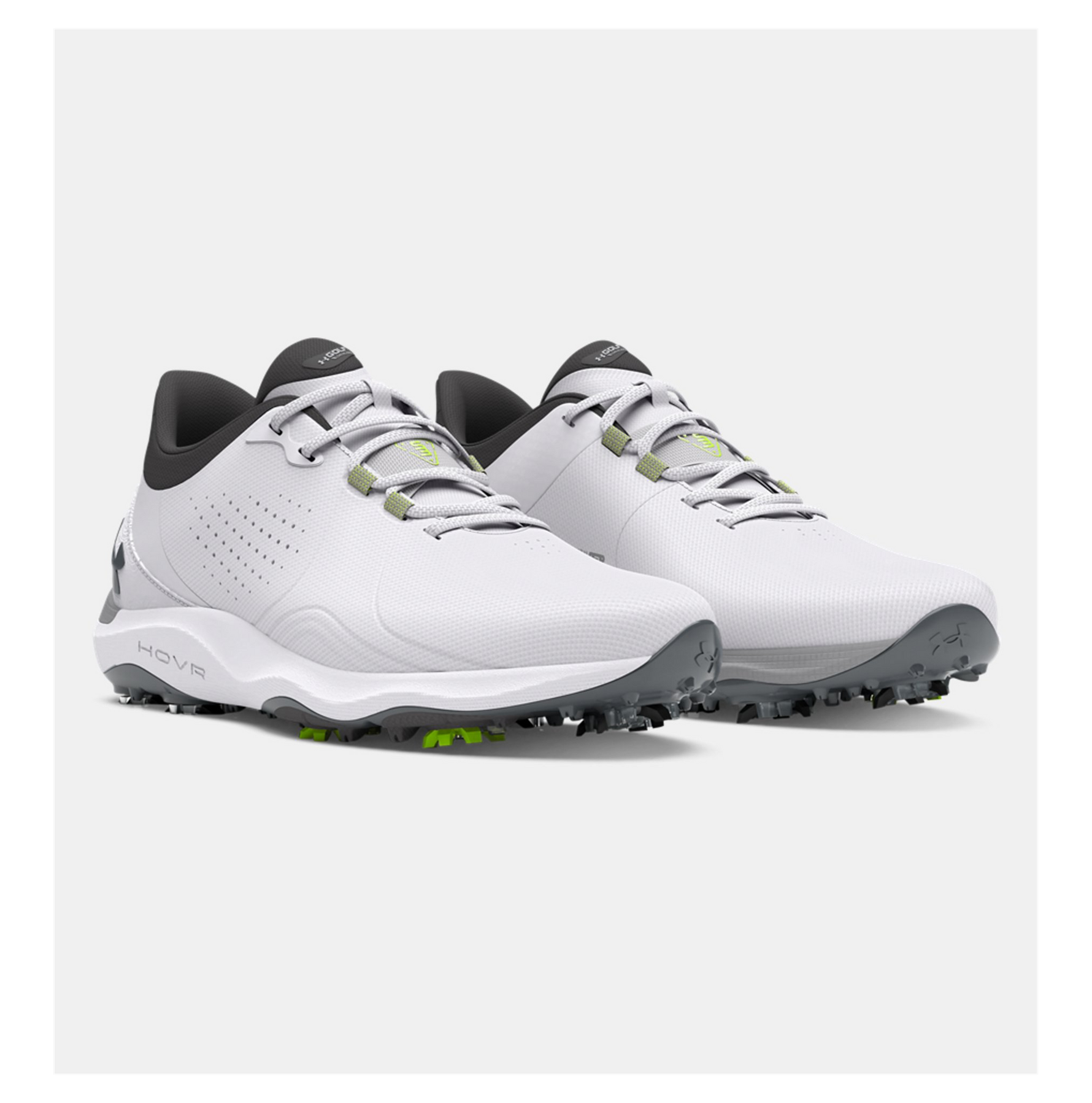 Under Armour Mens UA Drive Pro Wide Golf Shoes White