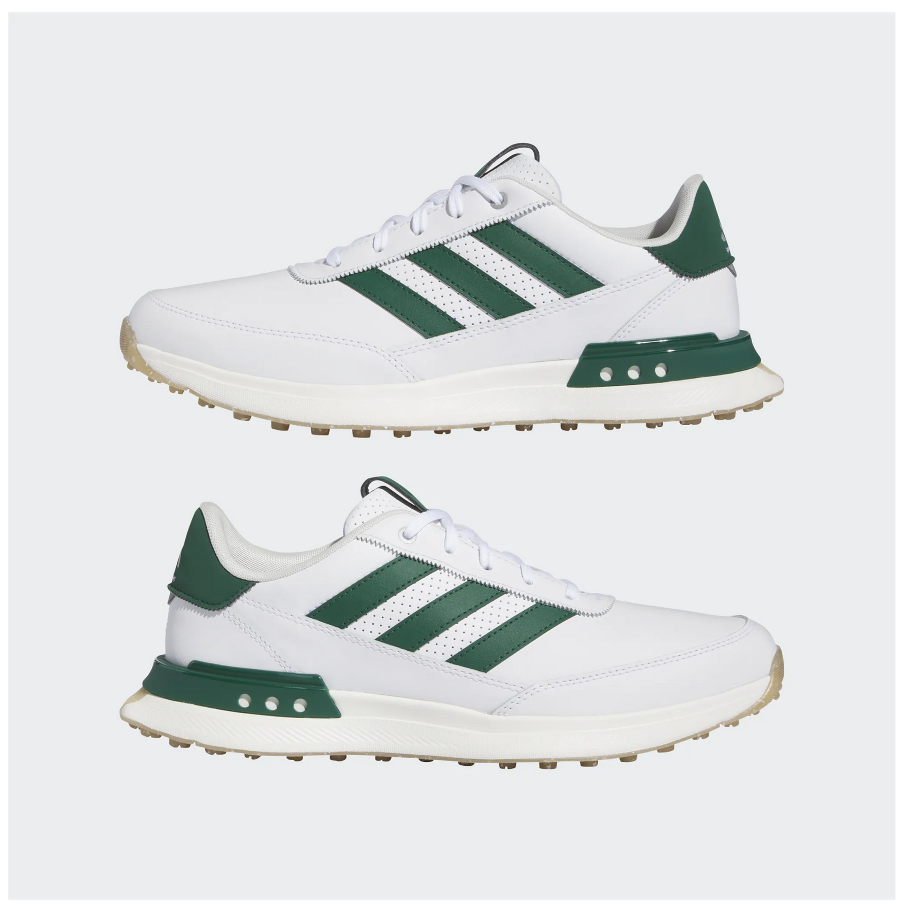 adidas Mens S2G SL Leather Golf Shoes White/Green