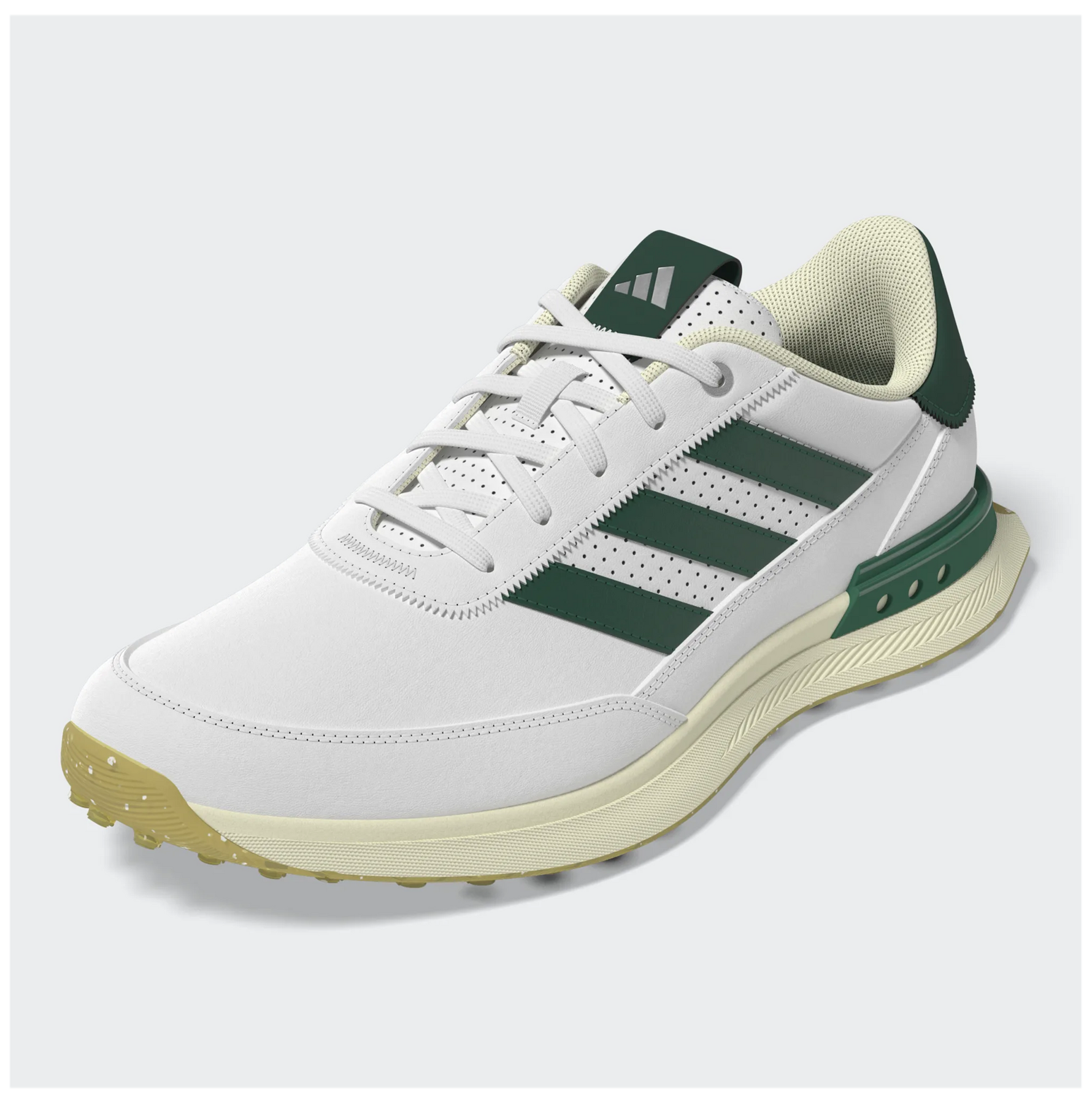 adidas Mens S2G SL Leather Golf Shoes White/Green