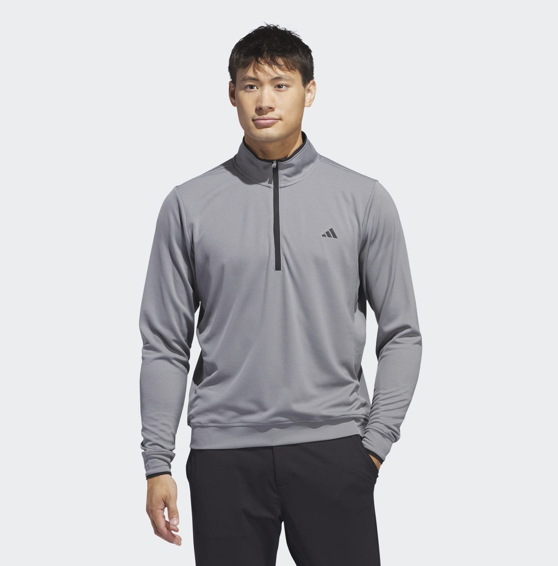 adidas Mens Lightweight 1/4 Zip Sweatshirt - Grey Three IU4513