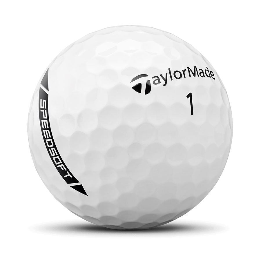 TaylorMade SpeedSoft Golf Balls - White + FREE Sleeve