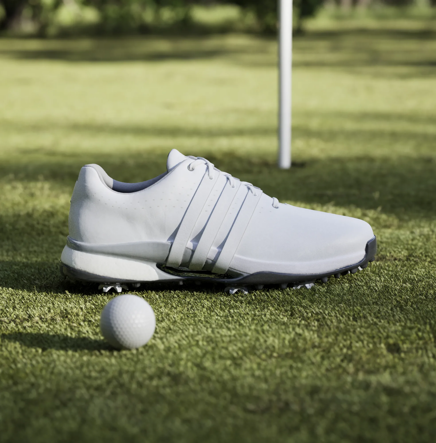 adidas Mens Tour 360 Golf Shoes 24 White/Silver