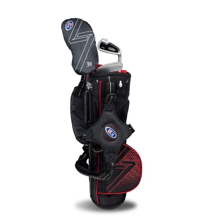 US Kids Boys UL7-39 3 Club Carry Set, Black/Red