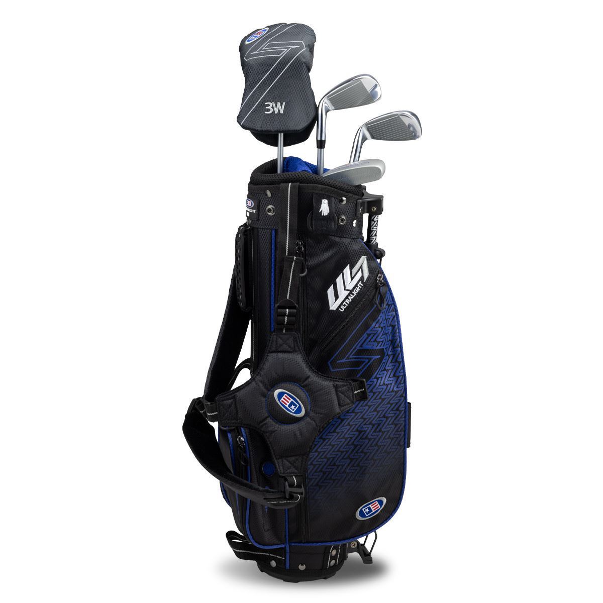 US Kids Boys UL7-45 4 Club Stand Set, Black/Blue
