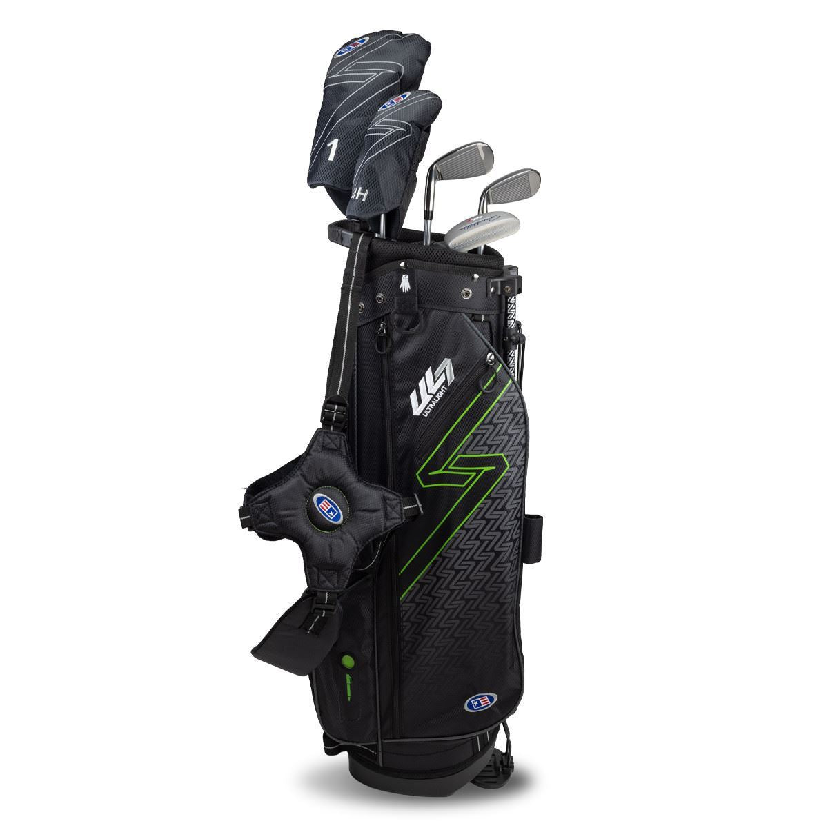 US Kids Unisex UL7-57 5 Club Stand Set, Black/Green