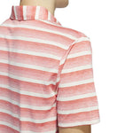 adidas Mens Two-Color Striped Polo Shirt - Preloved Scarlet/Ivory IN6410