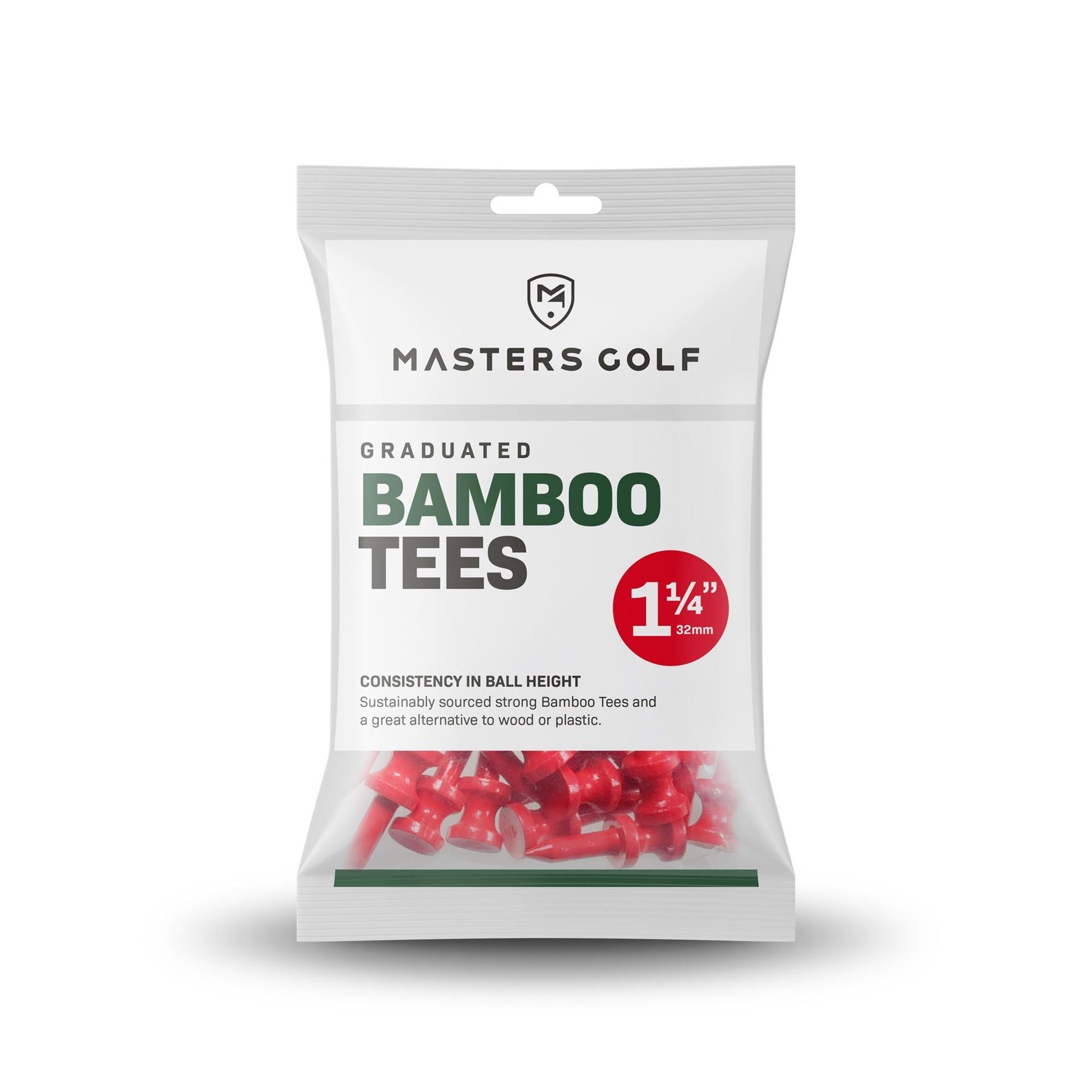 Master Golf Graduated Bamboo Tees 1 1/4"