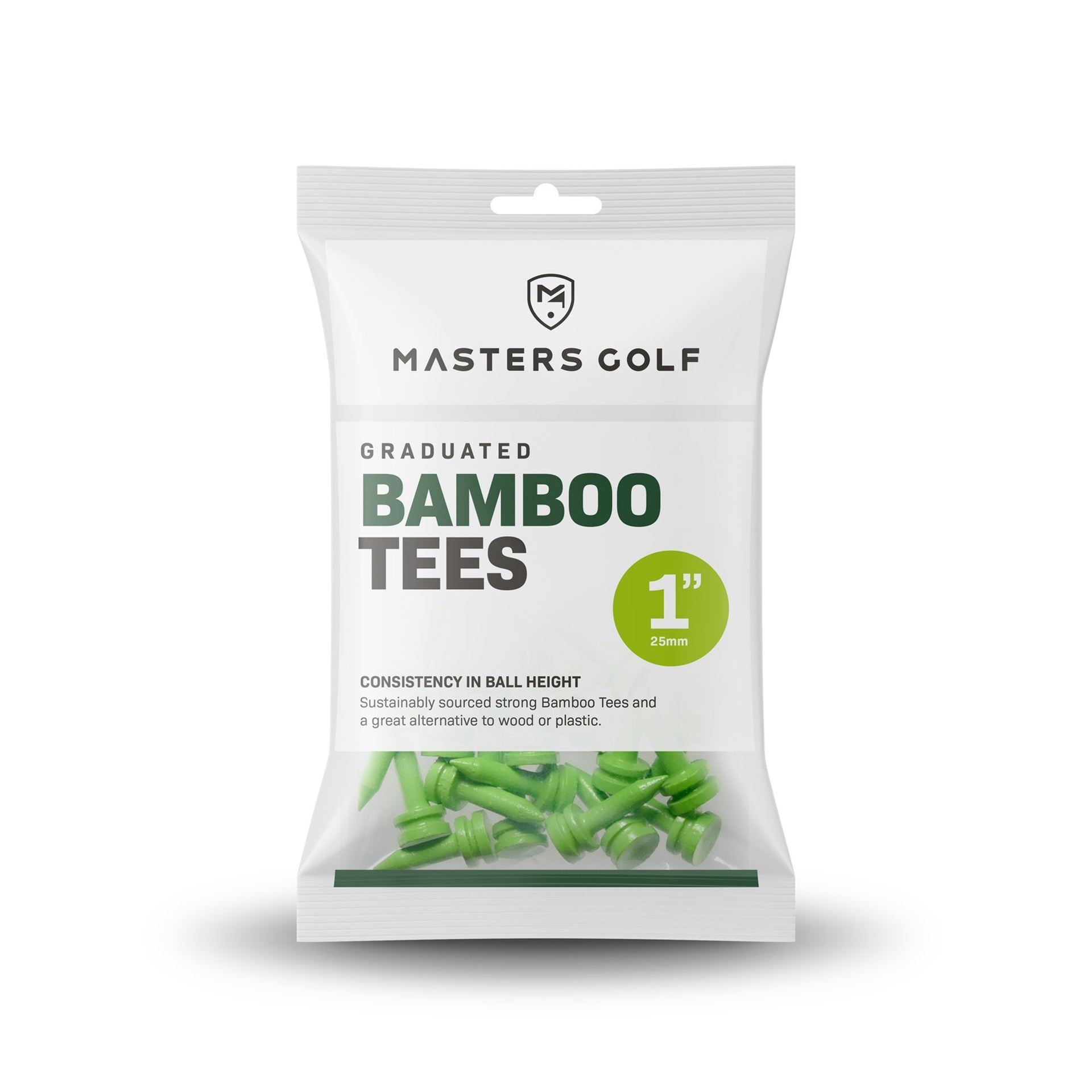 Master Golf Graduated Bamboo Tees 1"