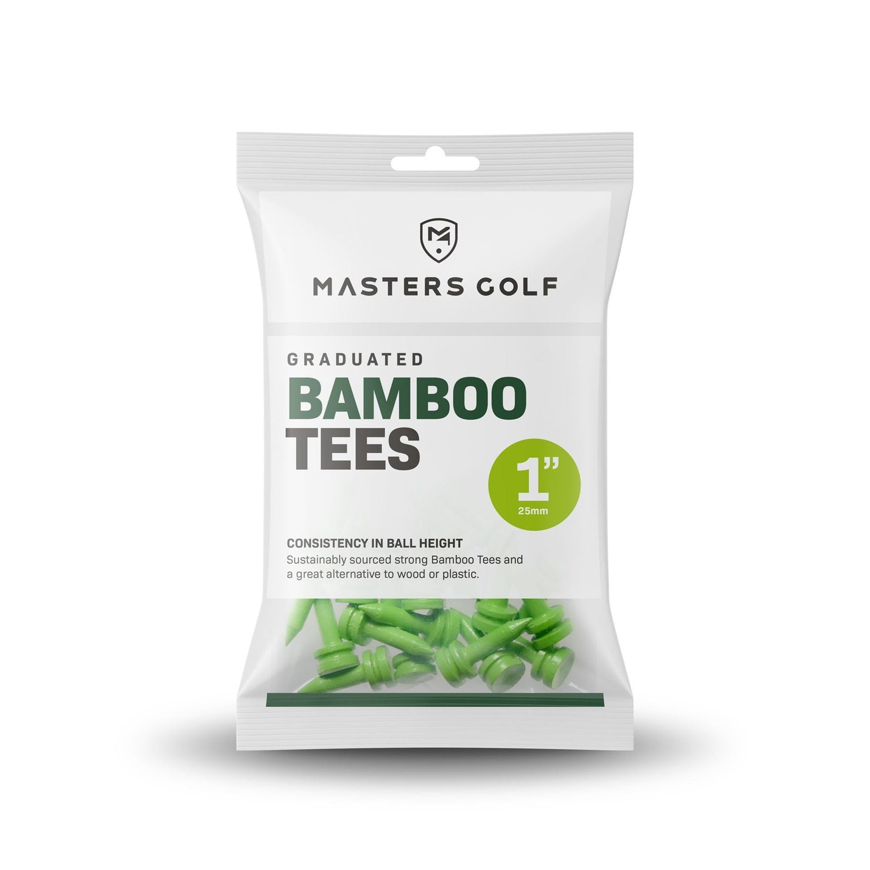 Master Golf Graduated Bamboo Tees 1"