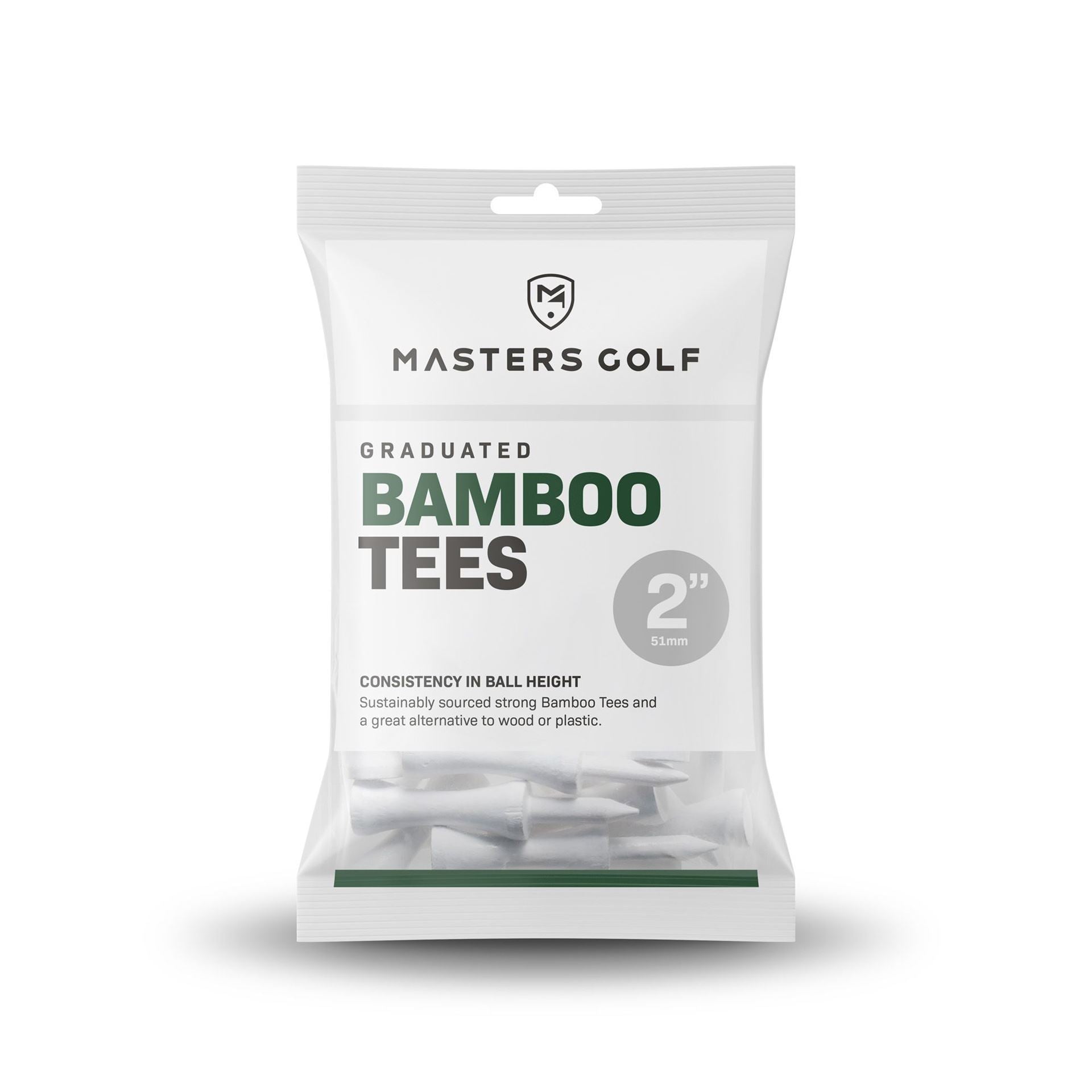 Master Golf Graduated Bamboo Tees 2"