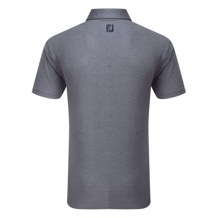FootJoy Mens Heather Self Collar Lisle Polo Shirt 80137 Navy