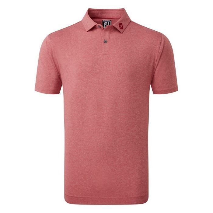 FootJoy Mens Heather Self Collar Lisle Polo Shirt 80138 Red