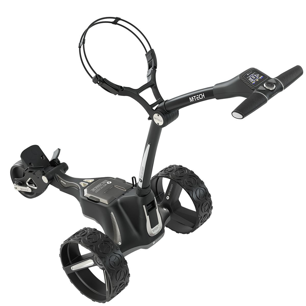 Motocaddy M-TECH electric trolley with GPS and leather handle grips