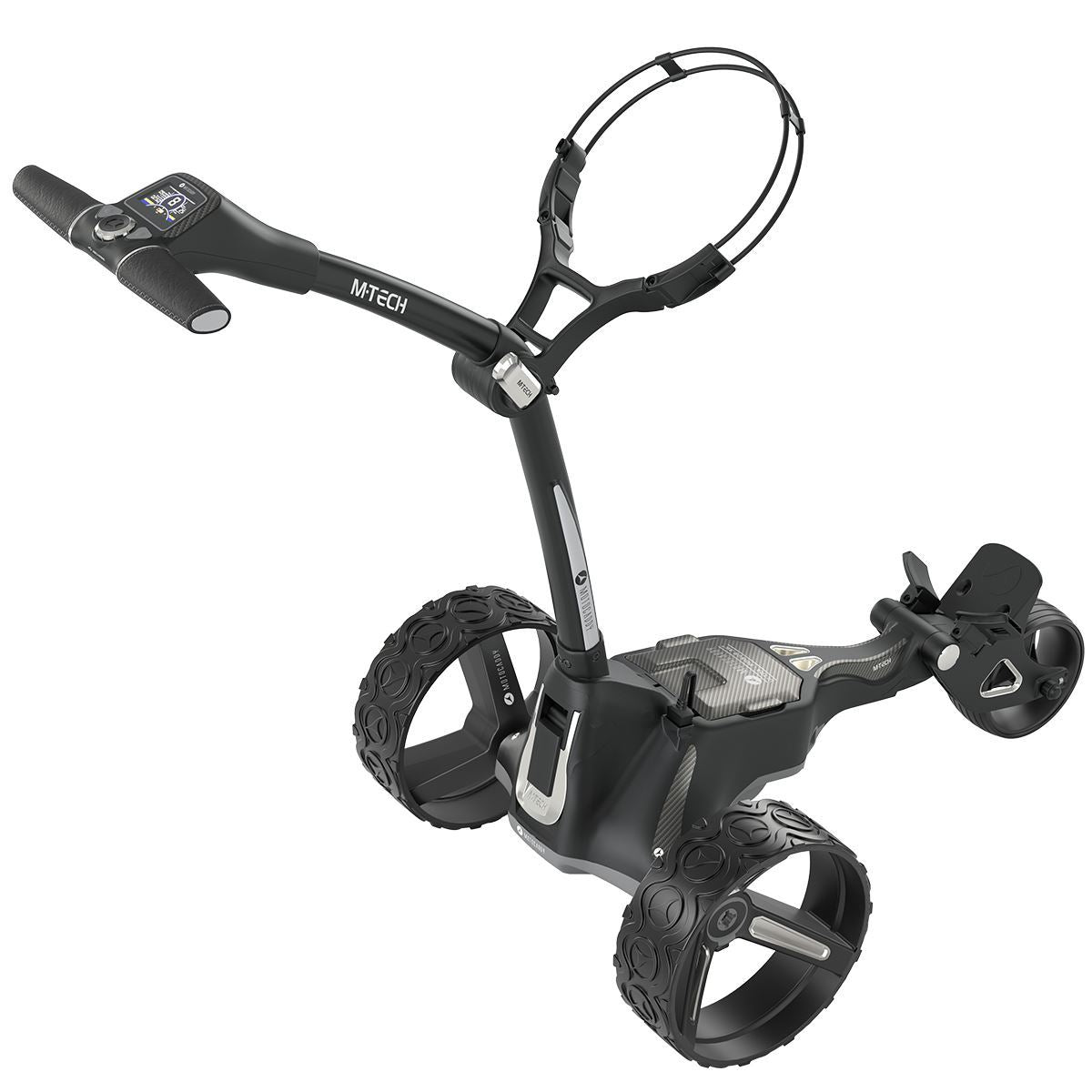 Motocaddy M-TECH electric trolley with GPS and leather handle grips