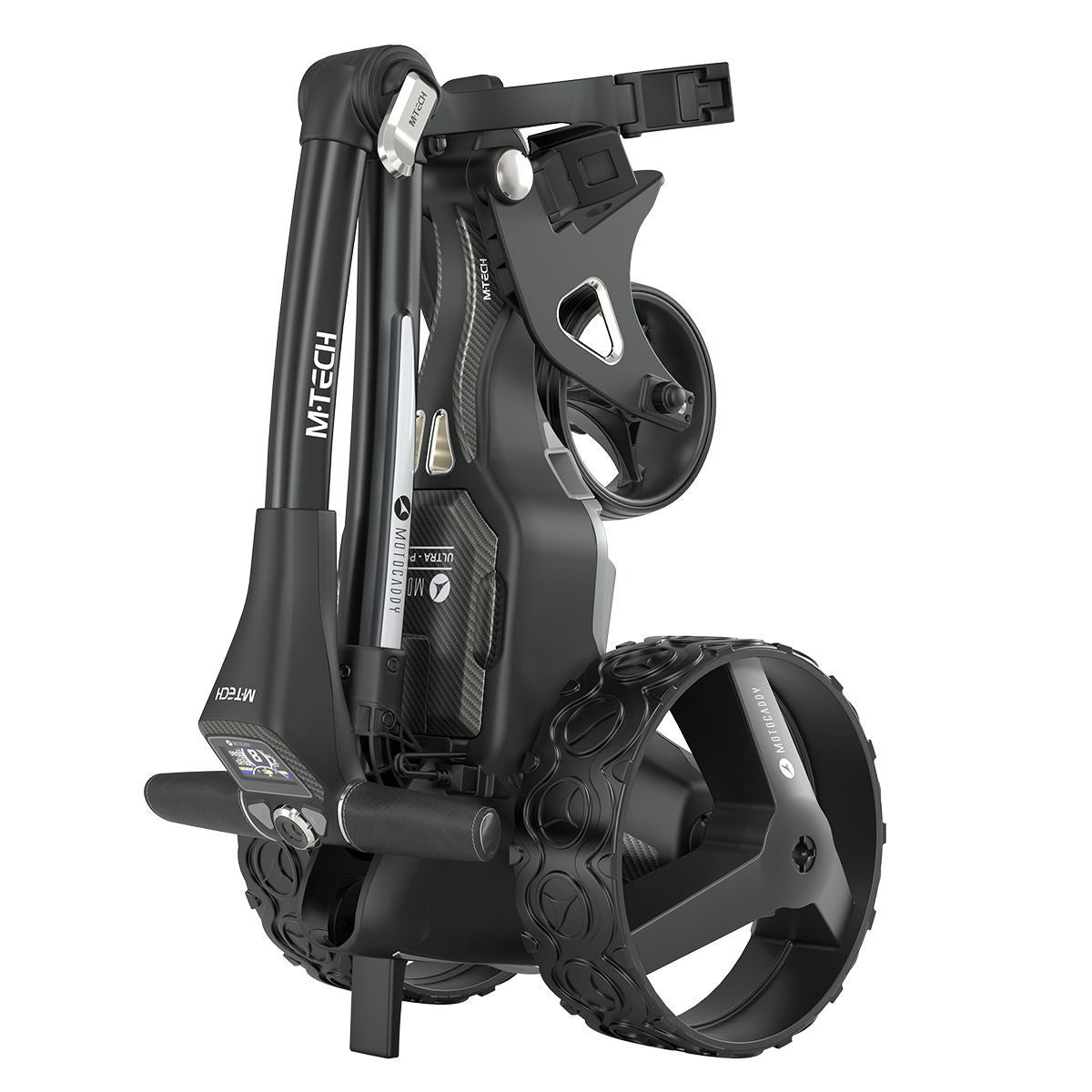 Motocaddy M-TECH electric trolley with GPS and leather handle grips