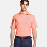 Under Armour Men's UA Tee To Green Polo - Flare Orange / Midnight Navy - 1383714-897