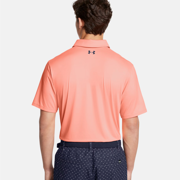 Under Armour Men's UA Tee To Green Polo - Flare Orange / Midnight Navy - 1383714-897