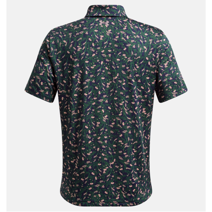 Under Armour Men's UA Playoff 3.0 Printed Polo - Midnight Navy / Forest Green - 1378677-418