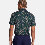 Under Armour Men's UA Playoff 3.0 Printed Polo - Midnight Navy / Forest Green - 1378677-418
