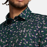 Under Armour Men's UA Playoff 3.0 Printed Polo - Midnight Navy / Forest Green - 1378677-418
