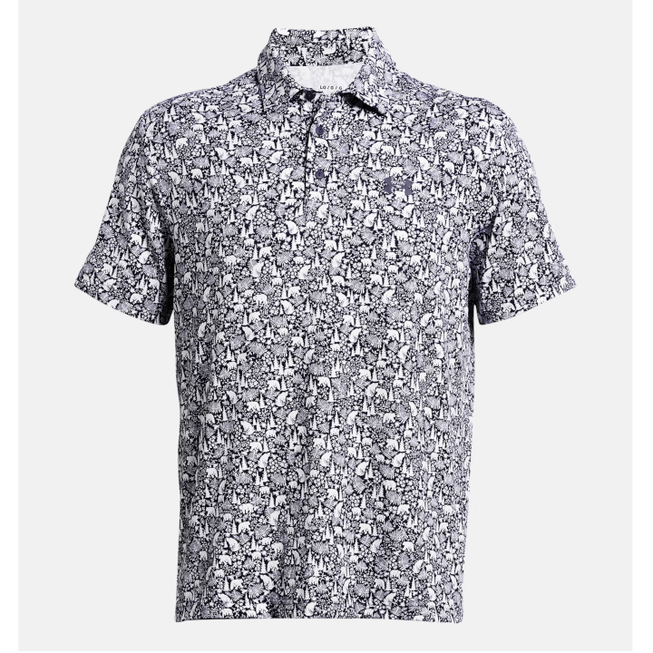 Under Armour Men's UA Playoff 3.0 Printed Polo - Midnight Navy - 1378677-416