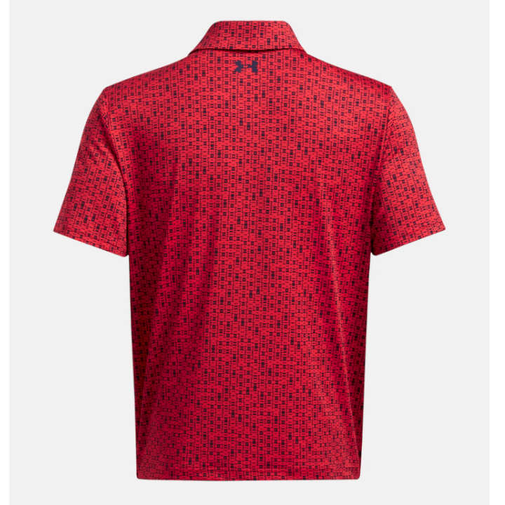 Under Armour Men's UA Playoff 3.0 Printed Polo - Red / Midnight Navy - 1378677-600