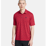 Under Armour Men's UA Playoff 3.0 Printed Polo - Red / Midnight Navy - 1378677-600