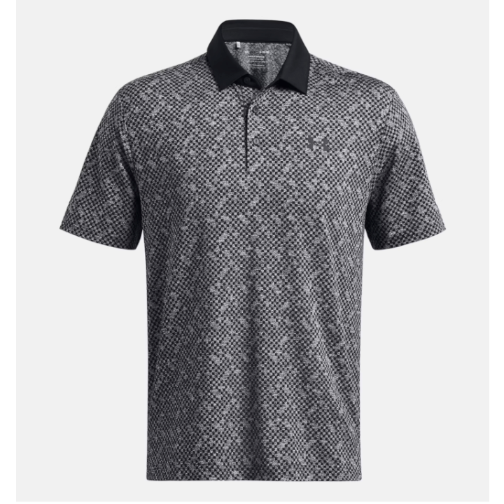 Under Armour Men's UA Playoff 3.0 Check Jacquard Polo - Black / White - 1387131-001