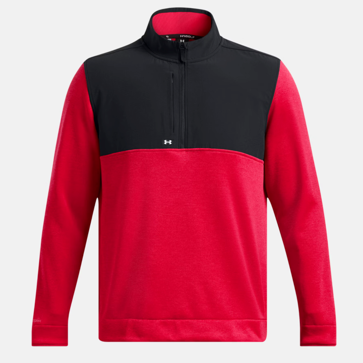 Under Armour Men's UA Drive Storm SweaterFleece ½ Zip - Red / Black - 1387121-600