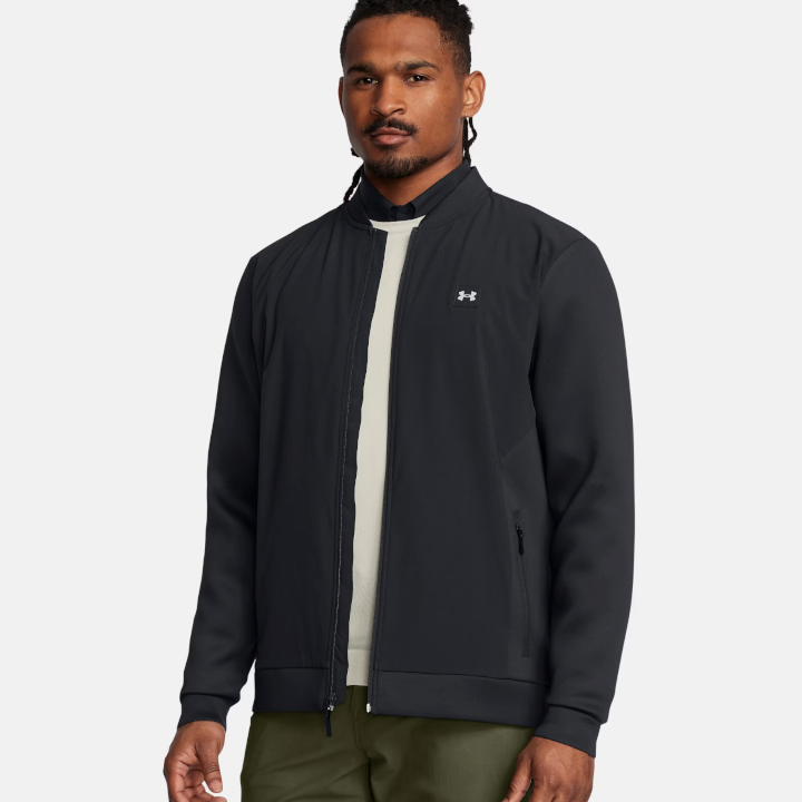 Under Armour Men's UA Drive Pro Storm Hybrid Full-Zip Jacket - Black / Metallic Silver - 1387117-001
