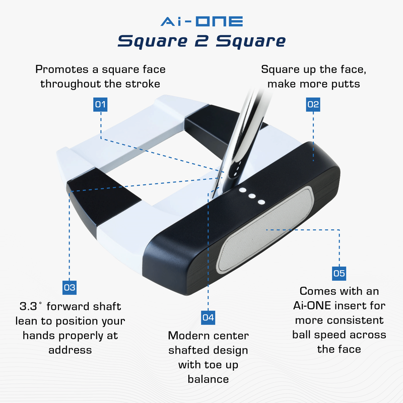 Odyssey Ai-ONE Square 2 Square Double Wide Putter