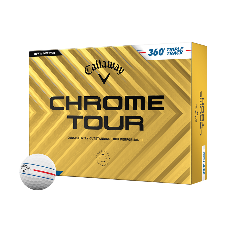 Callaway Chrome Tour Golf Triple Track Balls (Multi Buy) 2024 White