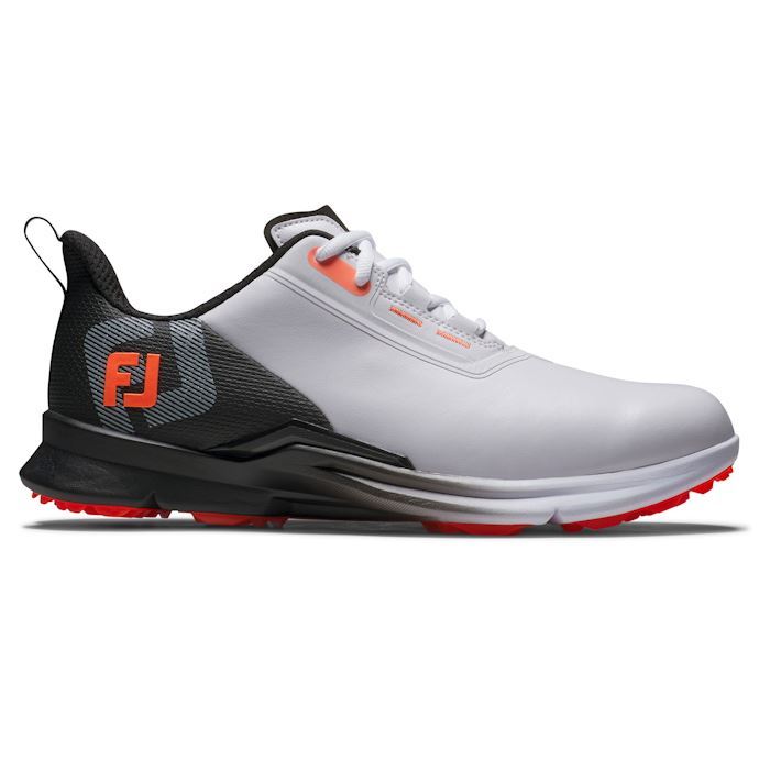 FootJoy Mens FJ Fuel Golf Shoes - 55420 2025 White/Black/Coral