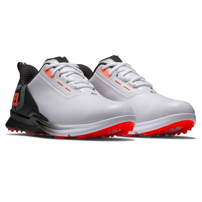 FootJoy Mens FJ Fuel Golf Shoes - 55420 2025 White/Black/Coral
