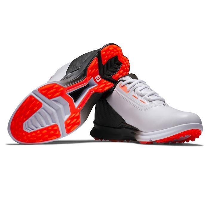 FootJoy Mens FJ Fuel Golf Shoes - 55420 2025 White/Black/Coral
