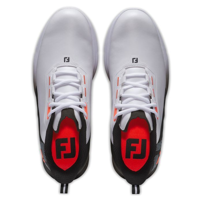 FootJoy Mens FJ Fuel Golf Shoes - 55420 2025 White/Black/Coral