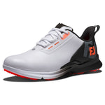 FootJoy Mens FJ Fuel Golf Shoes - 55420 2025 White/Black/Coral