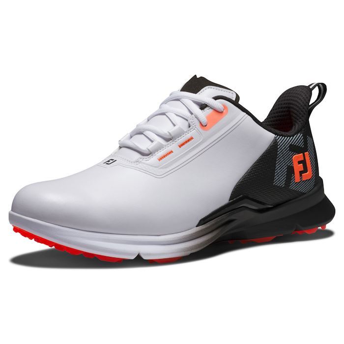 FootJoy Mens FJ Fuel Golf Shoes - 55420 2025 White/Black/Coral