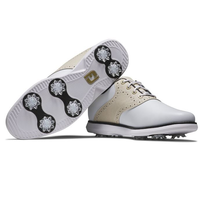 FootJoy Ladies Traditions Golf Shoes - 97939 2025 White/Grey/Black